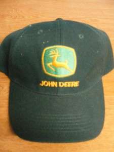 JOHN DEERE BRAND TRACTOR GREEN VELCRO BACK HAT CAP  
