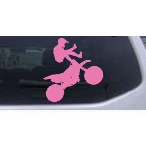 Pink 18in X 16.9in    Moto X Freestyle Trick Sports Car Window Wall 