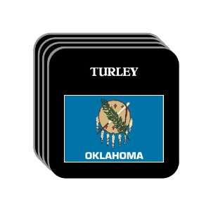 US State Flag   TURLEY, Oklahoma (OK) Set of 4 Mini Mousepad Coasters