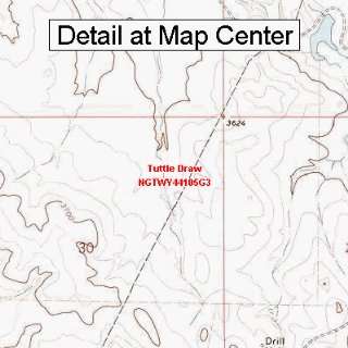  USGS Topographic Quadrangle Map   Tuttle Draw, Wyoming 