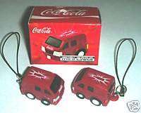 COCA COLA Mobile Phone Lanyard Mini Cars RED VAN box  
