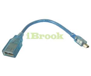 USB B Mini 5 Pin Male to A Type Female Cable for  PC  
