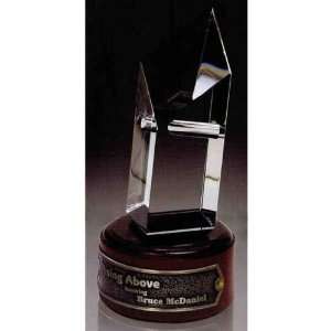  4 1/2 x 9 1/4 x 6 3/4   Prism like pillar award of 