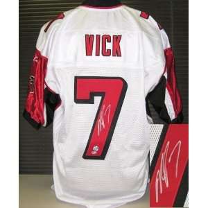  Michael Vick Autographed White Falcons Reebok Jersey 