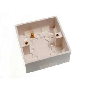  MOULDED PATTRESS SURFACE MOUNT BACK BOX SINGLE 1 GANG 35MM 