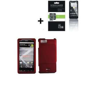  Motorola Droid Xtreme MB810 Red Rubberized Hard Protector 