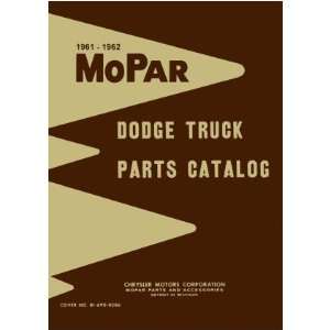    1961 1962 DODGE TRUCK Parts Book List Guide Catalog Automotive