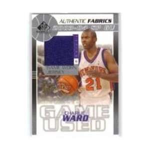  2003 04 SP Game Used Authentic Fabrics #WA J Charlie Ward 