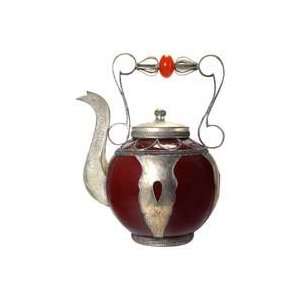  Moroccan Red Ceramic Decorative Teapot