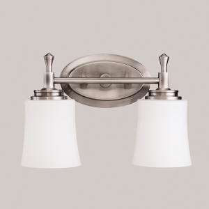 By Kichler Wharton Collection Brushed Nickel Finish Bath 2 Light 