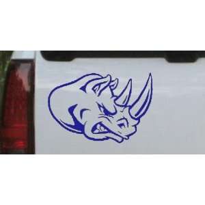 Bad Rhino Animals Car Window Wall Laptop Decal Sticker    Blue 32in X 