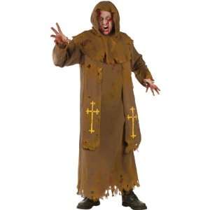  Lets Party By FunWorld Zombie Monk Adult Costume / Brown 