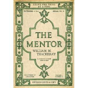  1915 Cover Mentor Magazine William M. Thackeray Arts 