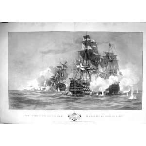  1897 Moment Nelson Death Ships Victory Ajax Redoubtable 