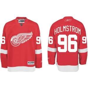  Holmstrom #96 Detroit Red Wings Reebok Premier Home Jersey 