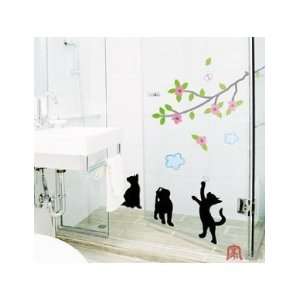  Home Decor Mural Art Wall Paper Stickers   Playing cats 
