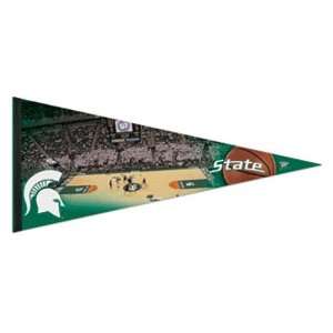  Michigan State Spartans Green 17 x 40 Basketball Court 