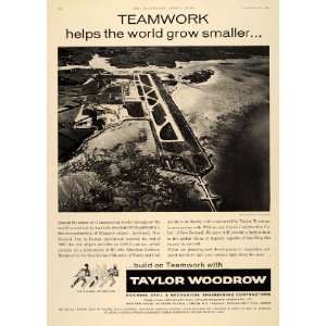 1964 Ad Taylor Woodrow Engineering Mangere Airport NZ   Original Print 