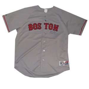  Autographed Jim Rice grey away Boston Red Sox jersey 