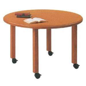   Solid Oak Straight Leg Tables   42 D Round Table