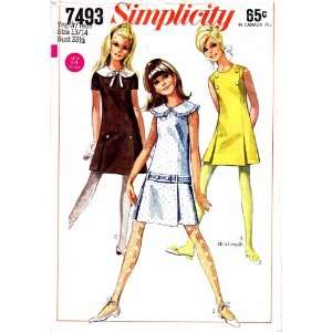  Simplicity 7493 Vintage Sewing Pattern Mod Dress 