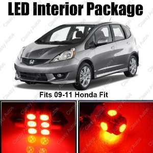  Honda FIT JAZZ Red Interior LED Package (4 Pieces 