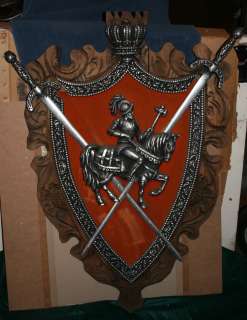 Antique 3D Coat of Arms Metal & Wood   WWII Philippines   Vintage 