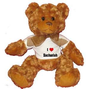  I Love/Heart Zachariah Plush Teddy Bear with WHITE T Shirt 