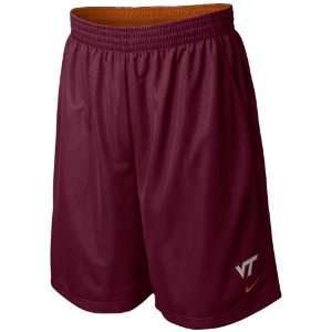  Nike Virginia Tech Hokies Maroon Classic Logo Mesh Shorts 