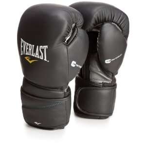  Everlast Protex 2 Leather Hook & Loop Gloves   Black 12 