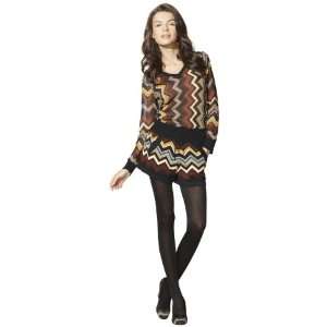Missoni for Target Chiffon Sweater   Brown Multicolor Zigzag Print 