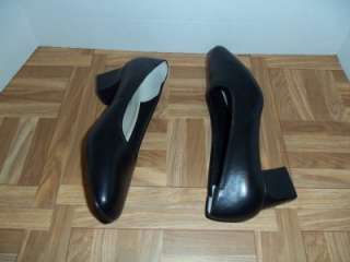 WORTHINTON Black Leather Pumps Womens Shoes 10W  