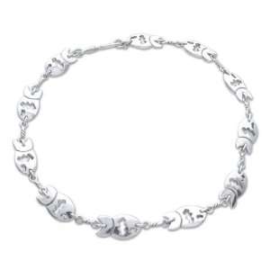  Anklet, Silver Minnows 10 L Jewelry