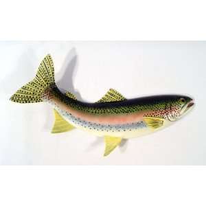  Handpainted Rainbow Trout Wall Plaque Game Fish Replica 18 