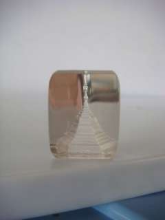 HAND CARVED PAGODA RELIEF CARVING FLAWLESS QUARTZ CRYSTAL  