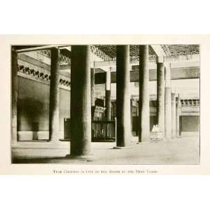 1909 Print Teak Columns Ming Dynasty Tombs Beijing China Architecture 