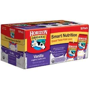 Horizon Organic Low Fat Milk, Vanilla, 8 Ounce Aseptic Cartons (Pack 
