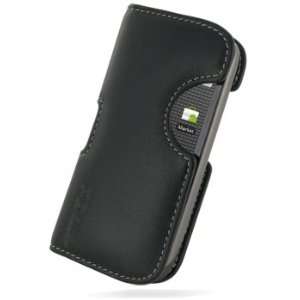   Black Leather Horizontal Pouch for HTC Google Nexus One Electronics