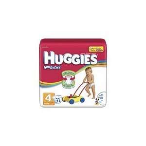  Huggies Snug & Dry Diapers, Size 4, 31 Count (Pack of 4 