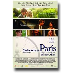  Midnight in Paris Poster   Spanish Promo Flyer   11 X 17 