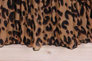   Leopard long chiffon skirt vintage maxi dress Y22800 gray sz XS S
