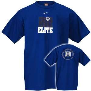  Nike Duke Blue Devils Royal Blue Elite T shirt Sports 