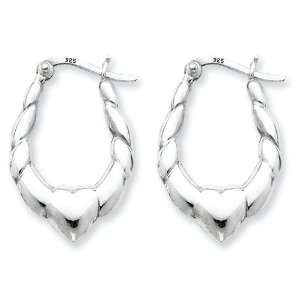  Sterling Silver Heart Hoop Earrings West Coast Jewelry 