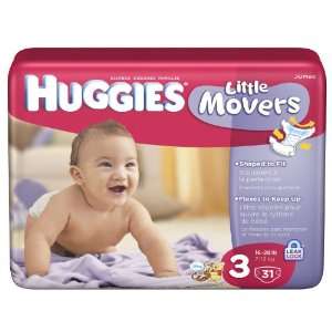  Huggies Little Movers Diapers Jumbo Pack Size 3 31ct 