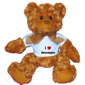  I Love/Heart Meteorologists Plush Teddy Bear with BLUE T 
