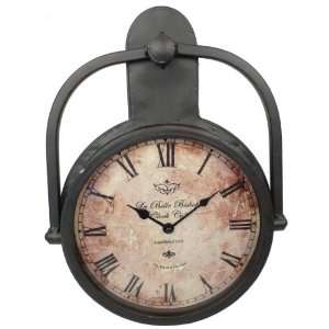    Wilco Imports Grey Colored Metal Wall Clock