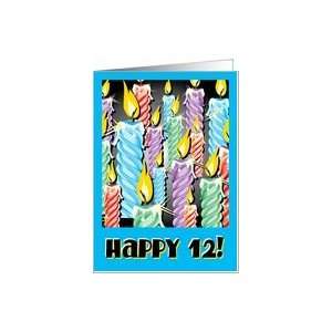  Sparkly candles  12th Birthday Card Toys & Games