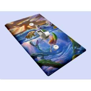  Mermaid and Dolphins Swim Decorative Switchplate Cover 
