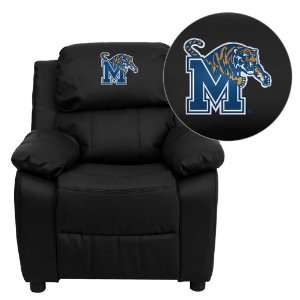Flash Furniture Memphis Tigers Embroidered Black Leather Kids Recliner 