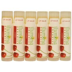  Ilumina Organics Cherry Lip Balm, 0.15 Ounce (Pack of 6 